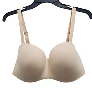 Soma‎ Enbliss Stay Put Strapless Wireless Bra Light Beige Nude Full Figure 36DD
